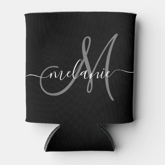 Creëer uw eigen aangepaste monogram en naamscript blikjeskoeler (Voorkant)