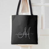 Creëer uw eigen aangepaste monogram en naamscript draagtas