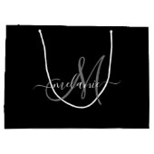 Creëer uw eigen aangepaste monogram en naamscript groot cadeauzakje (Achterkant)