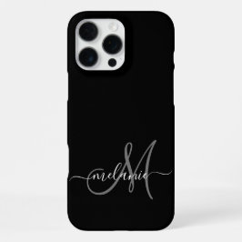 Creëer uw eigen aangepaste monogram en naamscript iPhone 16 pro max hoesje