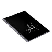 Creëer uw eigen aangepaste monogram en naamscript notitieboek (Rechterzijde)