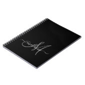 Creëer uw eigen aangepaste monogram en naamscript notitieboek (Linkerzijde)