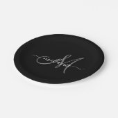 Creëer uw eigen aangepaste monogram en naamscript papieren bordje (Gekanteld)