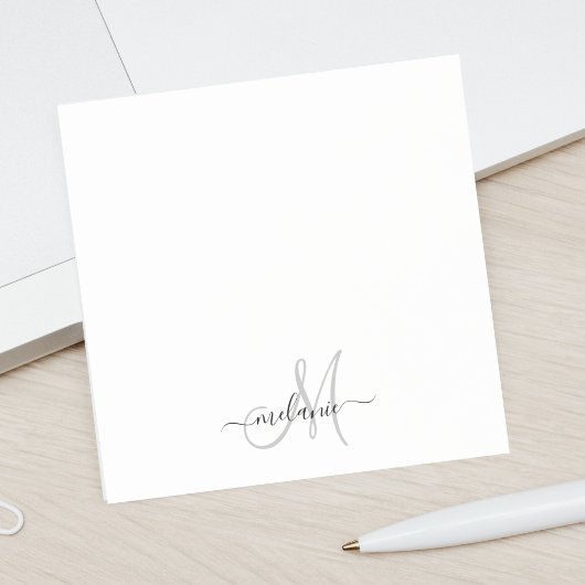 Creëer uw eigen aangepaste monogram en naamscript post-it® notes