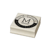 Creëer Uw eigen Aangepaste Monogram Retouradres Rubberstempel (Stempel)