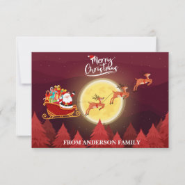 Creëer uw eigen aangepaste naam en kerstkaart voor bedankkaart