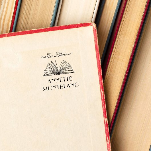Creëer Uw eigen aangepaste naam Ex Libris Book Rubberstempel