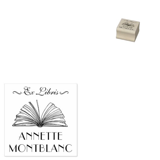 Creëer Uw eigen aangepaste naam Ex Libris Book Rubberstempel (Gestempeld)