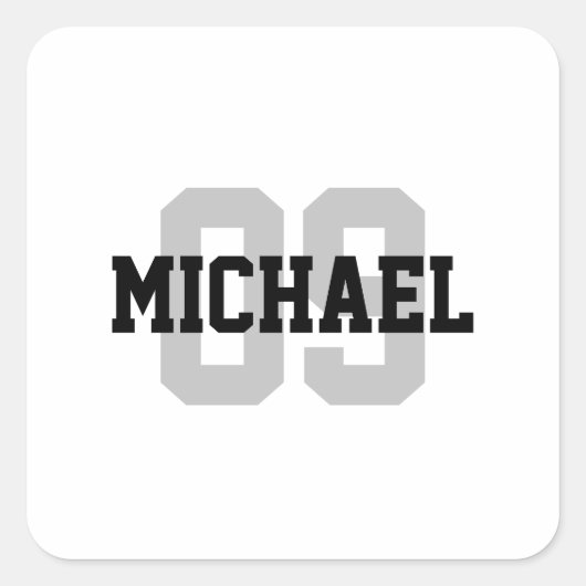 Creëer Uw eigen aangepaste nummer  Vierkante Sticker (Voorkant)