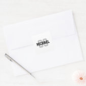 Creëer Uw eigen aangepaste nummer  Vierkante Sticker (Envelop)