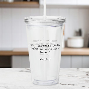 Creëer Uw eigen aangepaste offerte Acryl Drinkbeker