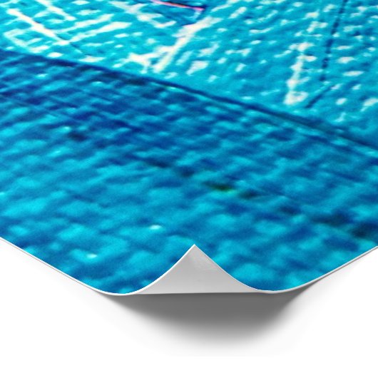 Creëer Uw eigen aangepaste offerte - blauw en groe Poster (Hoek)