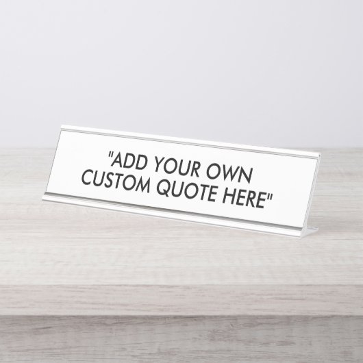 Creëer Uw eigen aangepaste offerte Bureau Naambordje (Voorkant)