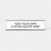 Creëer Uw eigen aangepaste offerte Bureau Naambordje (Voorkant)