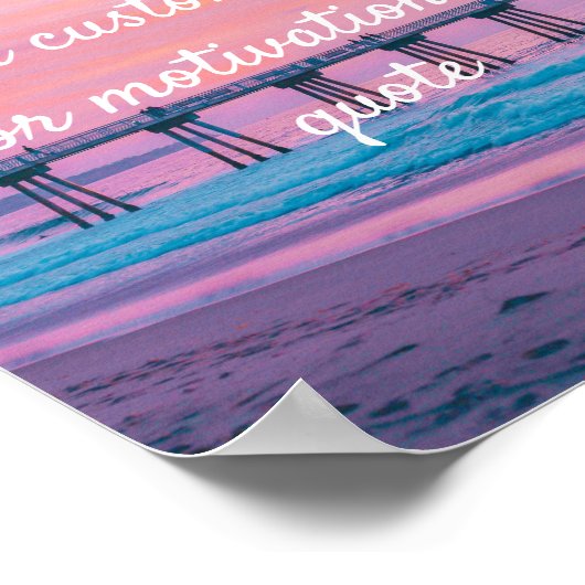 Creëer uw eigen aangepaste offerte - Hermosa-stran Poster (Hoek)