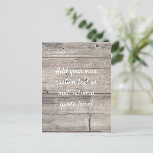 Creëer uw eigen aangepaste offerte - hout briefkaart (Staand voorkant)