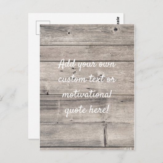 Creëer uw eigen aangepaste offerte - hout briefkaart (Voorkant / Achterkant)