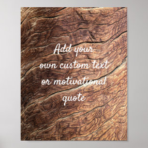 Creëer uw eigen aangepaste offerte - Houtachtergro Poster