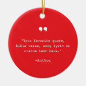 Creëer Uw eigen aangepaste offerte Keramisch Ornament (Voorkant)