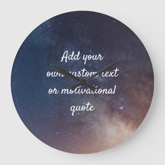Creëer uw eigen aangepaste offerte - Night Sky Grote Klok (Voorkant)