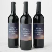 Creëer uw eigen aangepaste offerte - Night Sky Wijn Etiket (Flessen)