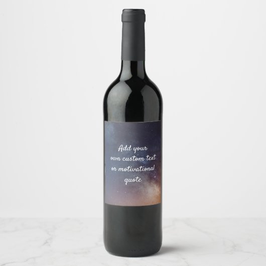 Creëer uw eigen aangepaste offerte - Night Sky Wijn Etiket (Voorkant)