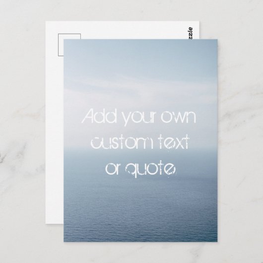 Creëer Uw eigen aangepaste offerte - Oceaan Briefkaart (Voorkant / Achterkant)