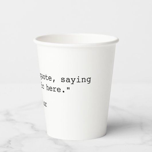 Creëer Uw eigen aangepaste offerte Papieren Bekers (Achterkant)