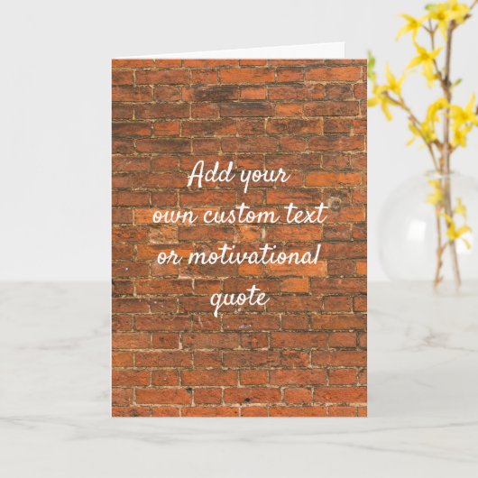 Creëer Uw eigen aangepaste offerte - Red Brick Wal Kaart (Gele Bloem)