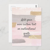 Creëer Uw eigen aangepaste offerte - Roze goud Briefkaart (Voorkant / Achterkant)