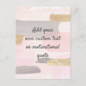 Creëer Uw eigen aangepaste offerte - Roze goud Briefkaart (Voorkant)