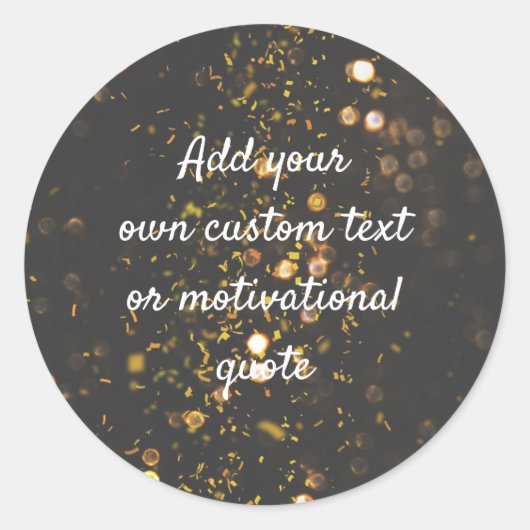 Creëer Uw eigen aangepaste offerte - Sparkles Ronde Sticker (Voorkant)