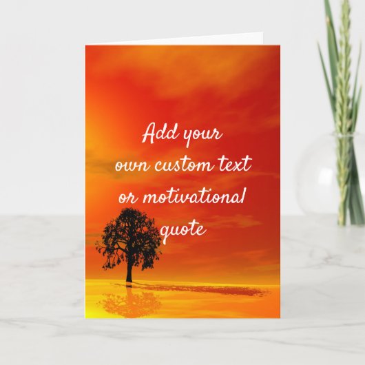 Creëer Uw eigen aangepaste offerte - Sunset Tree Kaart (Voorkant)