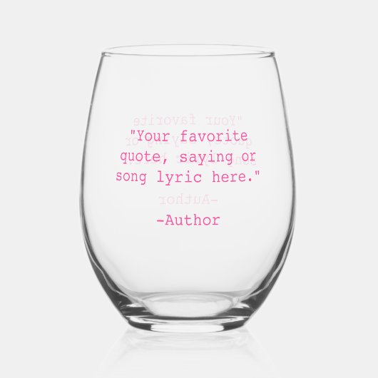 Creëer Uw eigen aangepaste offerte Wijnglas Zonder Voet (Achterkant)