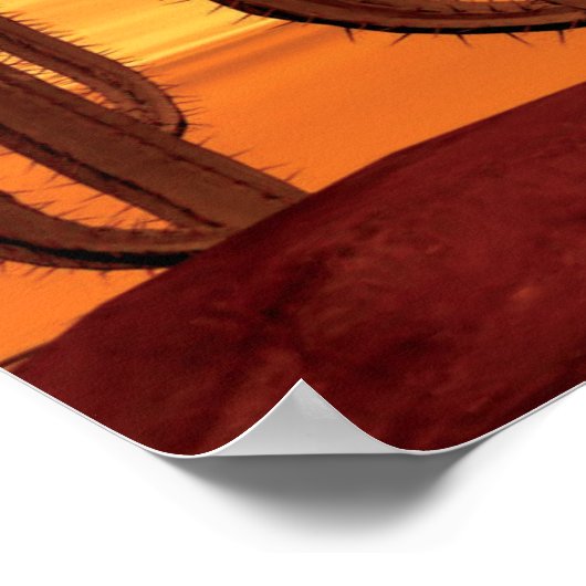 Creëer Uw eigen aangepaste offerte - woestijn-cact Poster (Hoek)