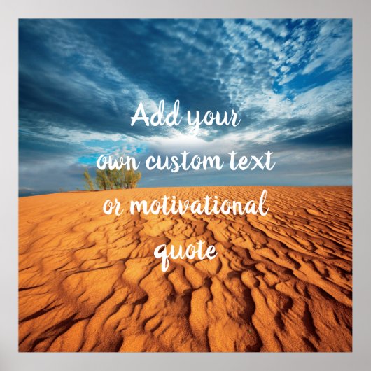 Creëer uw eigen aangepaste offerte - woestijn poster (Voorkant)
