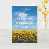 Creëer Uw eigen aangepaste offerte - Zonnebloemen Kaart (Gele Bloem)