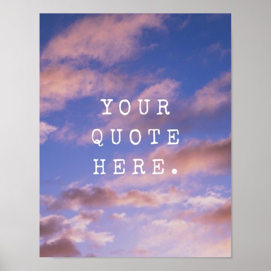 Creëer Uw eigen aangepaste offerte zonsondergang Poster (Voorkant)