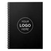 Creëer Uw eigen aangepaste ontwerp Black Spiral Fo Notitieboek (Voorkant)