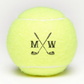 Creëer Uw eigen aangepaste ontwerp Golf Monogram Tennisballen (Voorkant)