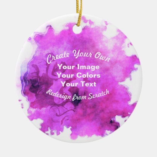 Creëer Uw eigen aangepaste ontwerp Keramisch Ornament (Voorkant)