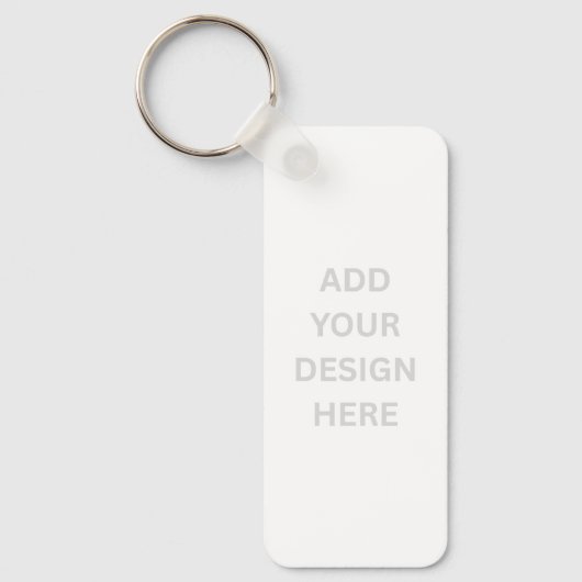 Creëer uw eigen aangepaste ontwerp metalen rechtho sleutelhanger (Voorkant)