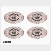 Creëer Uw eigen aangepaste ontwerp Ovale Sticker (Vel)