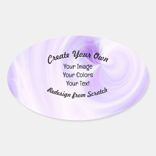 Creëer Uw eigen aangepaste ontwerp Ovale Sticker (Voorkant)