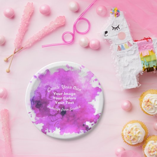 Creëer Uw eigen aangepaste ontwerp Papieren Bordje (Feest)