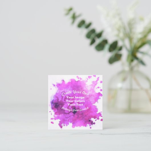 Creëer Uw eigen aangepaste ontwerp Vierkante Visitekaartje (Staand voorkant)
