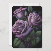 Creëer Uw Eigen Aangepaste Paarse Rozen Kaart (Achterkant)