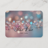 Creëer uw eigen aangepaste pastel Opal Bokeh Visitekaartje (Voorkant)