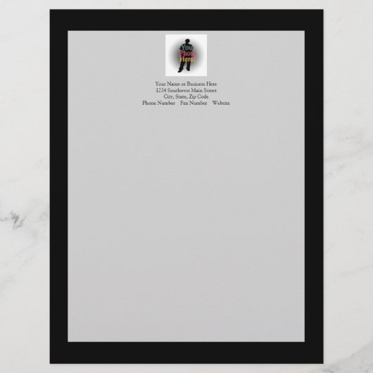 Creëer Uw eigen aangepaste persoonlijke foto Briefhoofd Sjabloon (Voorkant)