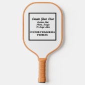 Creëer uw eigen aangepaste pickleball paddle, paddle (Achterkant)